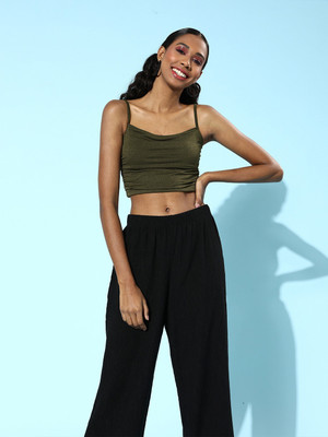 VENI VIDI VICI Casual Self Design Women Green Top