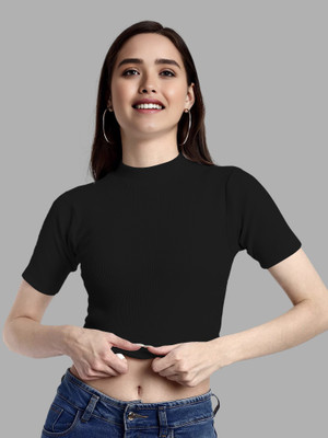 Dream Beauty Fashion Casual Solid Women Black Top