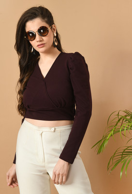 Arbiter Collection Casual Printed Women Purple Top