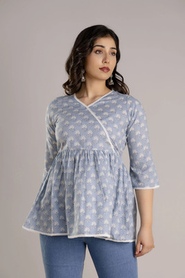 RAi shree Casual Printed Women Grey Top