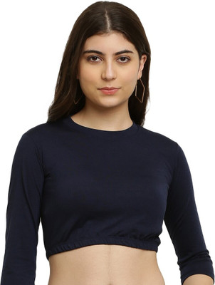 The Unicharm Casual Solid Women Blue Top
