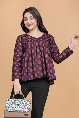 TridentStyles Party Printed Women Multicolor Top