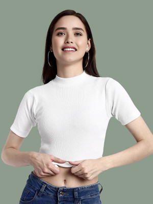 Maheshvi Casual Solid Women White Top