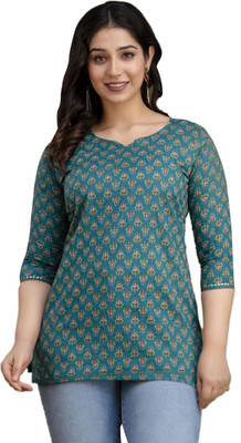 MAINACREATIONS Formal Printed Women Green Top