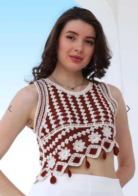 Emprace Casual Self Design Women Maroon, White Top