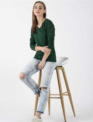 RIHAN CREATION Casual Solid Women Green Top