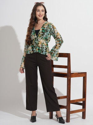 all about you Casual 3/4 Sleeve Printed Women Multicolor Top