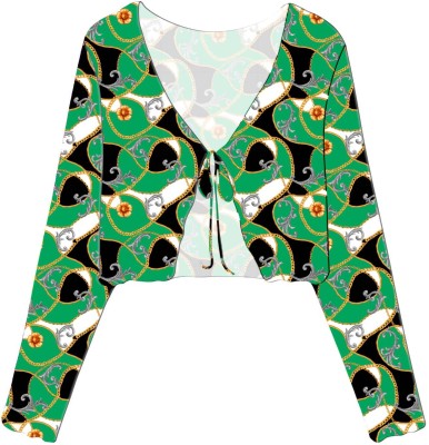 jovo Casual Printed Women Green Top