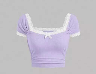 PDKfashions Casual Solid Women Purple Top