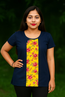 RJTEXTILES Casual Floral Print Women Yellow Top