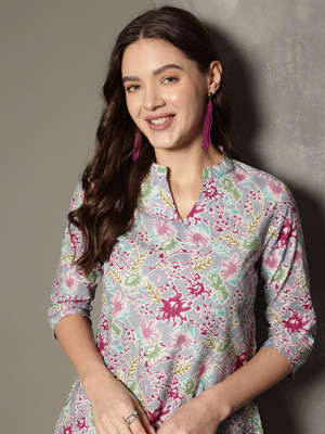 Janakdulari Creation Formal Printed Women Multicolor Top