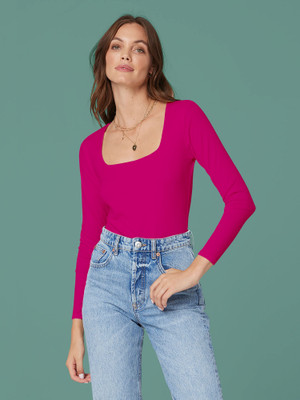 Dream Beauty Fashion Casual Solid Women Pink Top