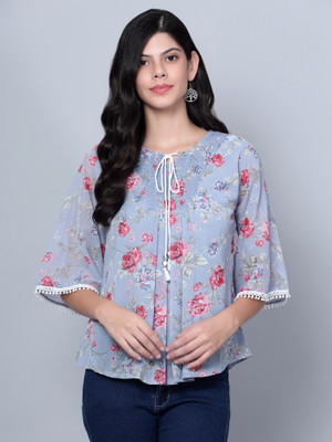 Moda Rapido Casual Printed Women Multicolor Top