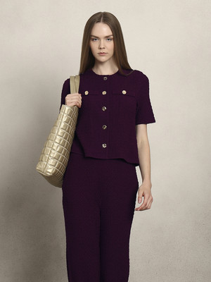 VERO MODA Casual Solid Women Purple Top