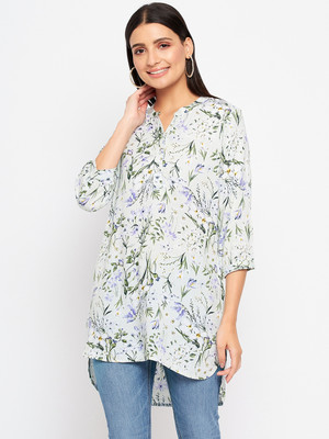 DUKE Casual Printed Women Green Top