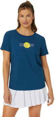 Asics Casual Printed Women Blue Top