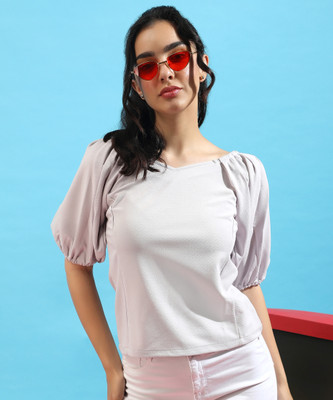 CAMPUS SUTRA Casual Solid Women White Top