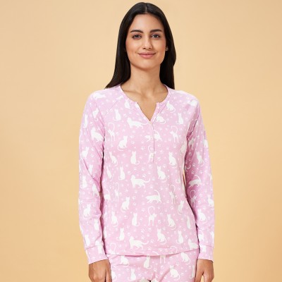 Dreamz by Pantaloons Casual Printed Women Pink Top