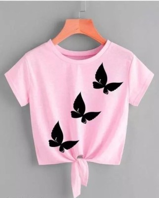 GEETU LOOKS Casual Graphic Print Women Pink Top