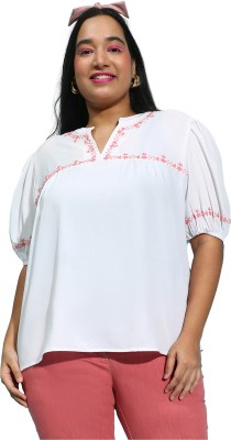 OXOLLOXO Casual Solid Women White Top