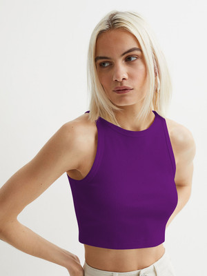 METRONAUT Casual Solid Women Purple Top