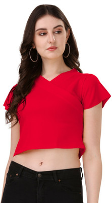 NiloBerry Casual Solid Women Red Top