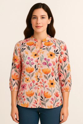 GLENZI Casual Printed Women Multicolor Top