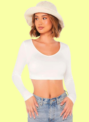 Maheshvi Casual Solid Women White Top