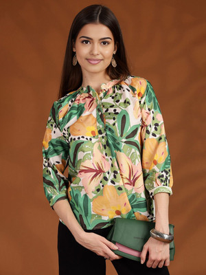 ANOUK Casual Floral Print Women Multicolor Top