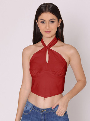Dressberry Casual Polka Print Women Red Top