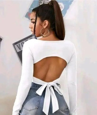 Sovi fashion Casual Solid Women White Top