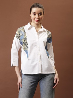 Athena Immutable Women Printed Casual White Shirt