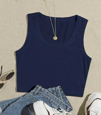 Mimmy Kids Casual Printed Women Dark Blue Top