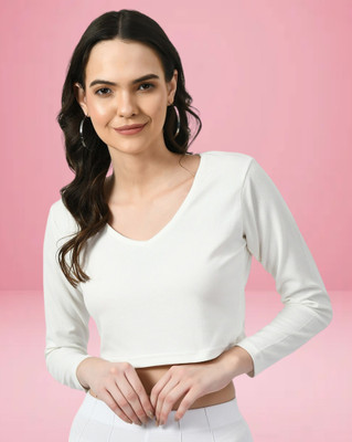Maheshvi Casual Solid Women White Top