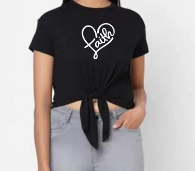 HouseOfCommon Casual Printed Women Black Top