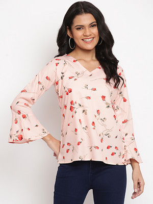 Aumira Casual Solid Women Beige Top