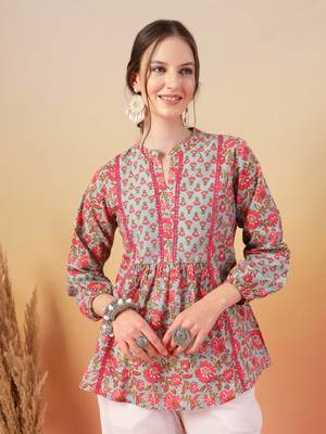 Stylum Casual Floral Print Women Multicolor Top