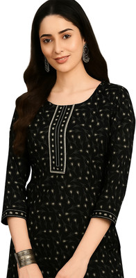 VILONI Casual Printed Women Black Top