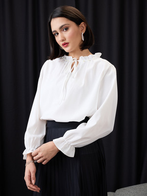 Globus Formal Solid Women White Top