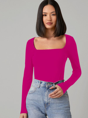 Dream Beauty Fashion Casual Solid Women Pink Top