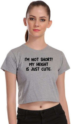 ANURUPAM FASHION Casual Printed Women Grey Top