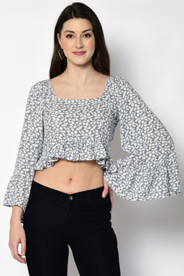 OTTAVIA Party Printed Women Grey Top