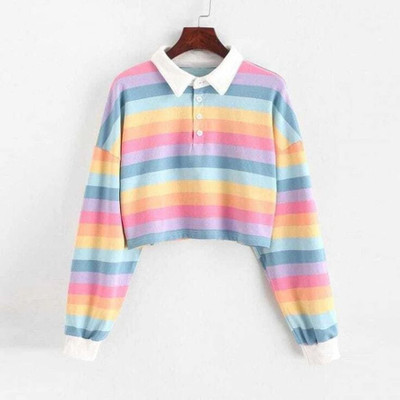 HouseOfCommon Striped Women Round Neck Multicolor T-Shirt