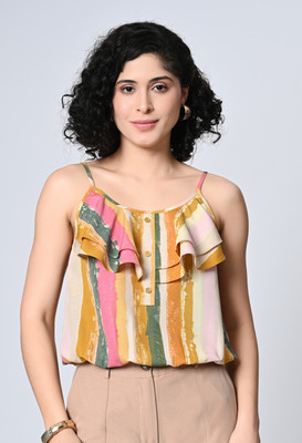 ALL WAYS YOU Casual Color Block Women Multicolor Top