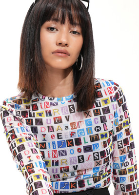 Tokyo Talkies Casual Printed Women Multicolor Top