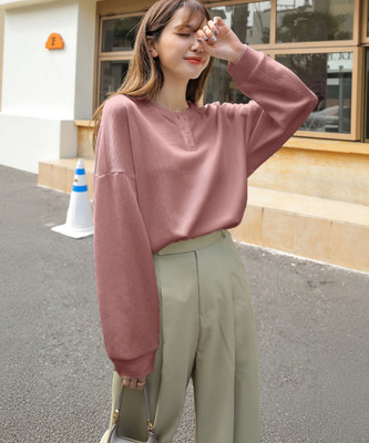 Zilcon Casual Solid Women Pink Top