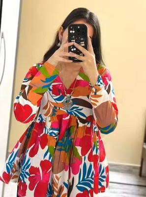 deepcreek Casual Floral Print Women Multicolor Top