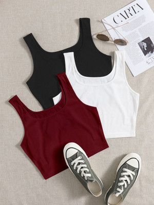 Berry Bird Casual Solid Women Orange Top