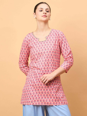 Neesh Casual Printed Women Pink, Beige Top