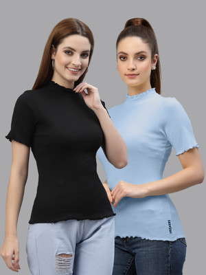 FRISKERS Casual Solid Women Multicolor Top